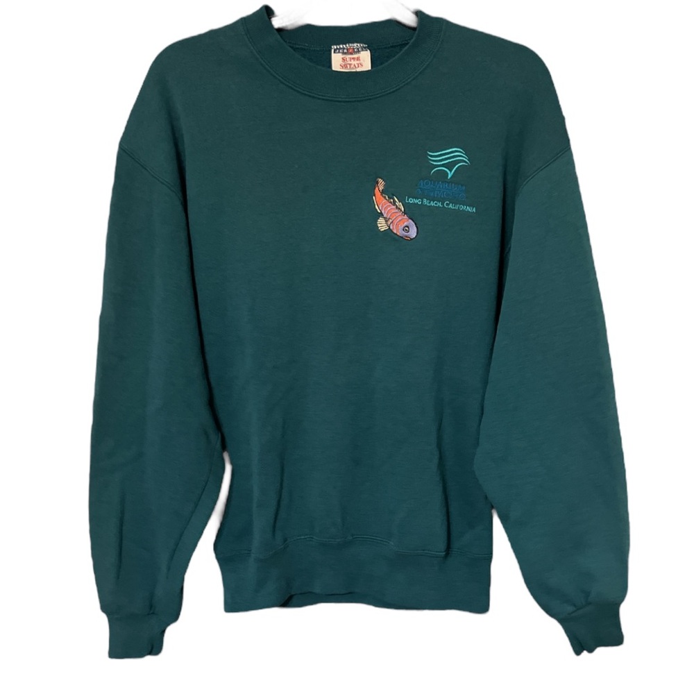 Vintage Teal Crewneck Sweater Medium